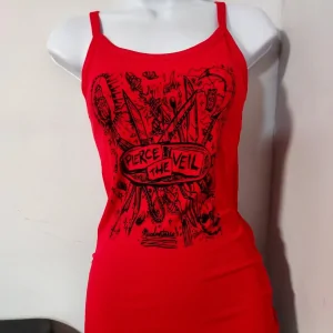 Pierce the Veil misadventures Tank Top [Red]
