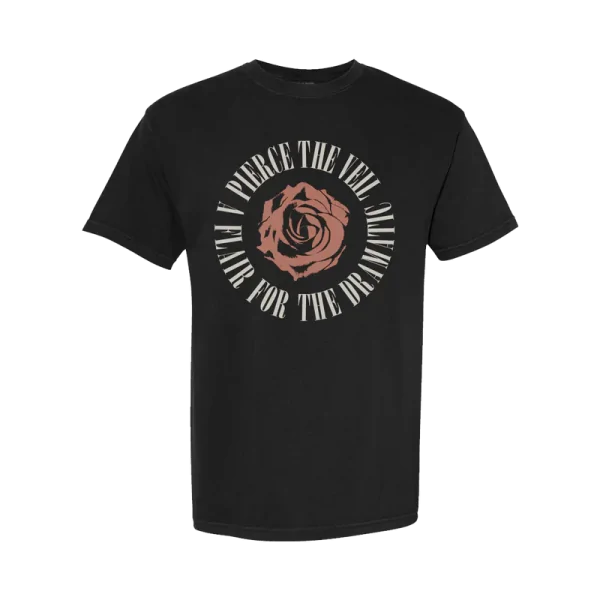 A Flair for the Dramatic Rose T-Shirt Black