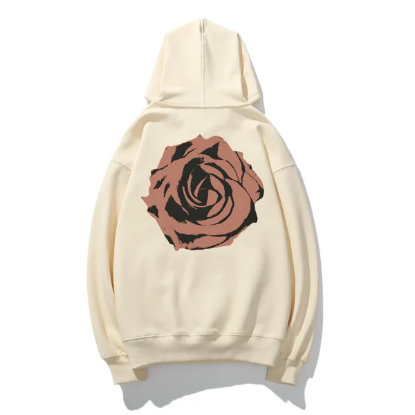 A Flair for the Dramatic Rose Hoodie Ivory Back
