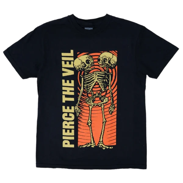 BLACK CONJOINED SKELETON T-SHIRT