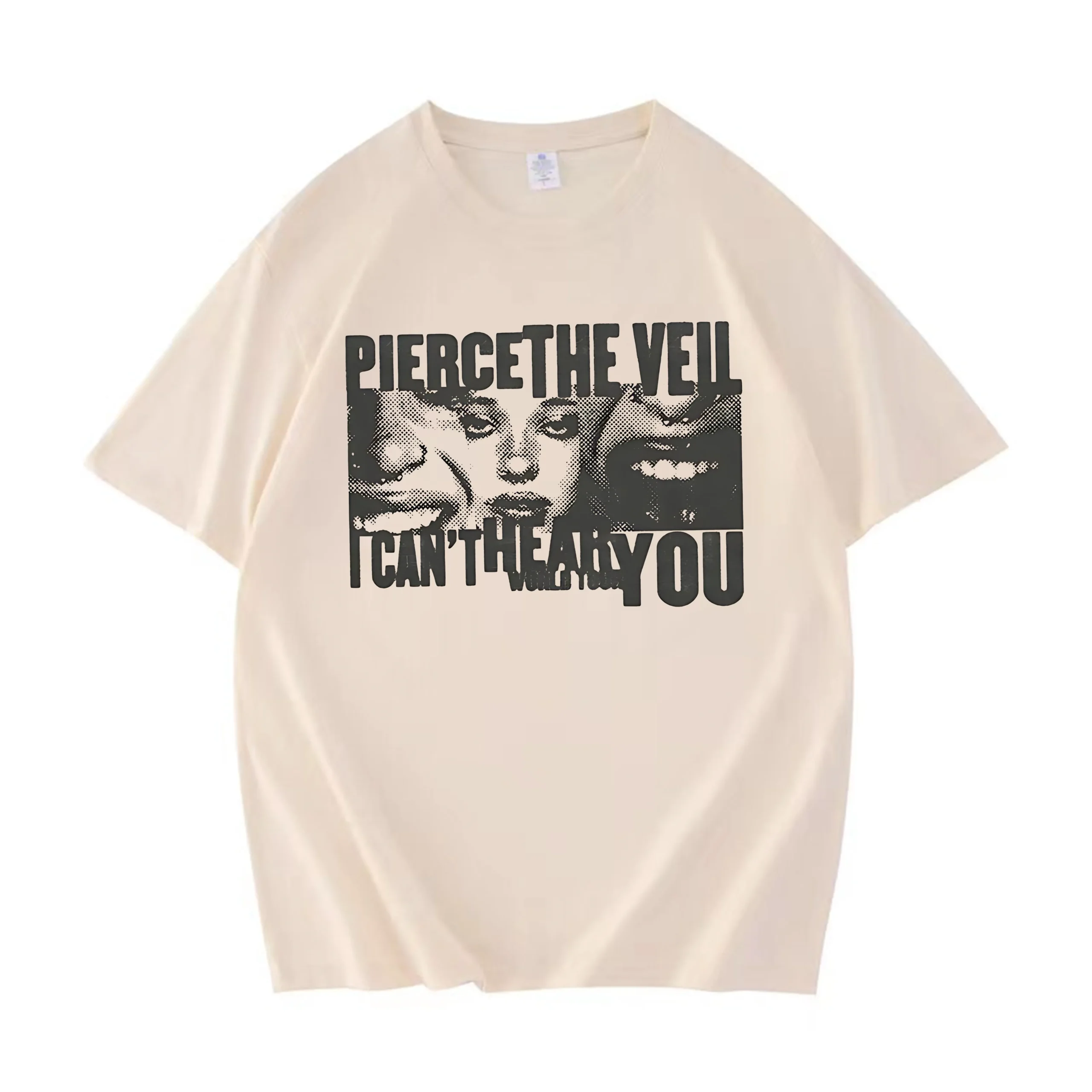 IVORY CLIP FACES T-SHIRT