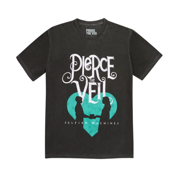 SELFISH MACHINES LOGO HEART STACK T-SHIRT